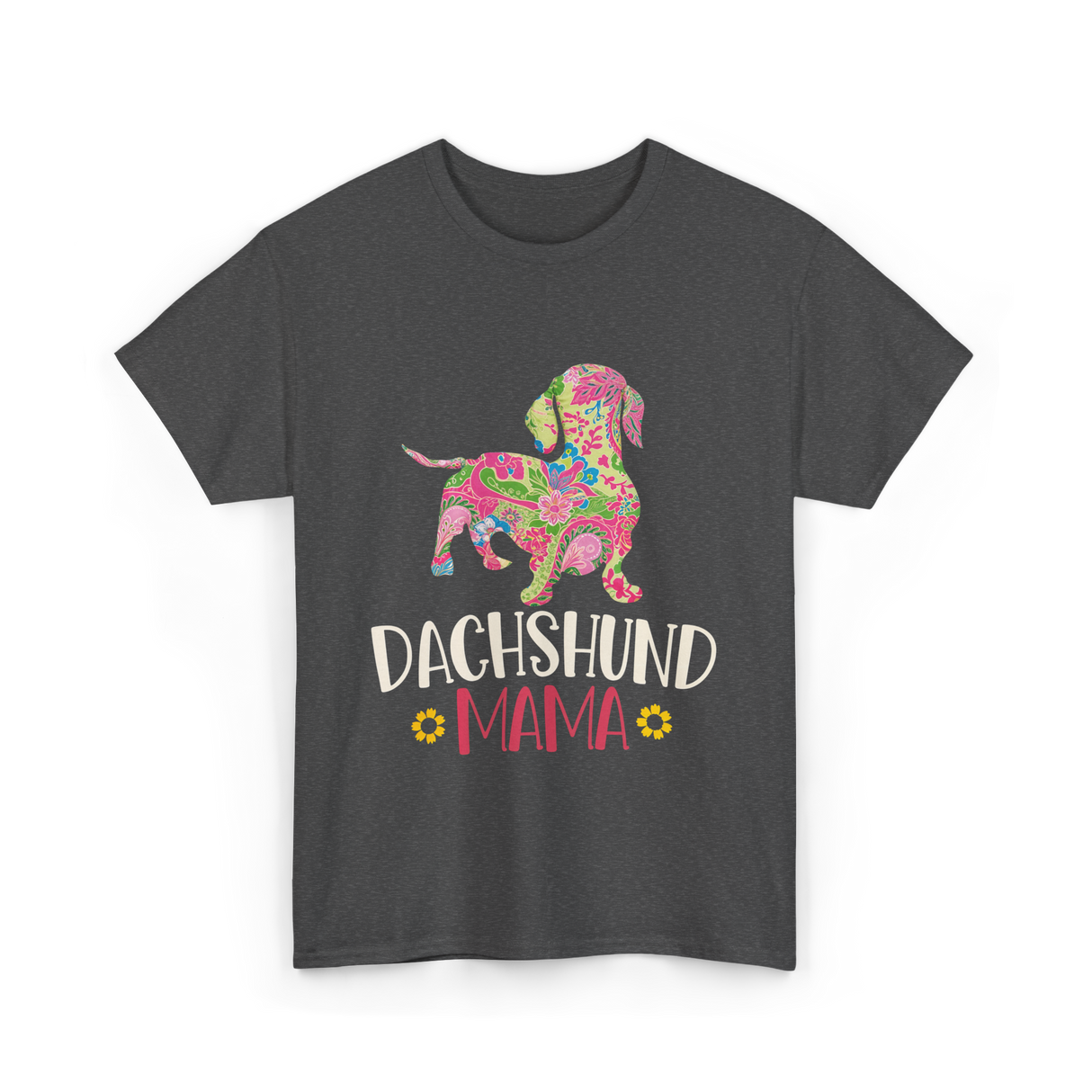 Dachshund Mama Dachshund Dog T-Shirt - Dark Heather