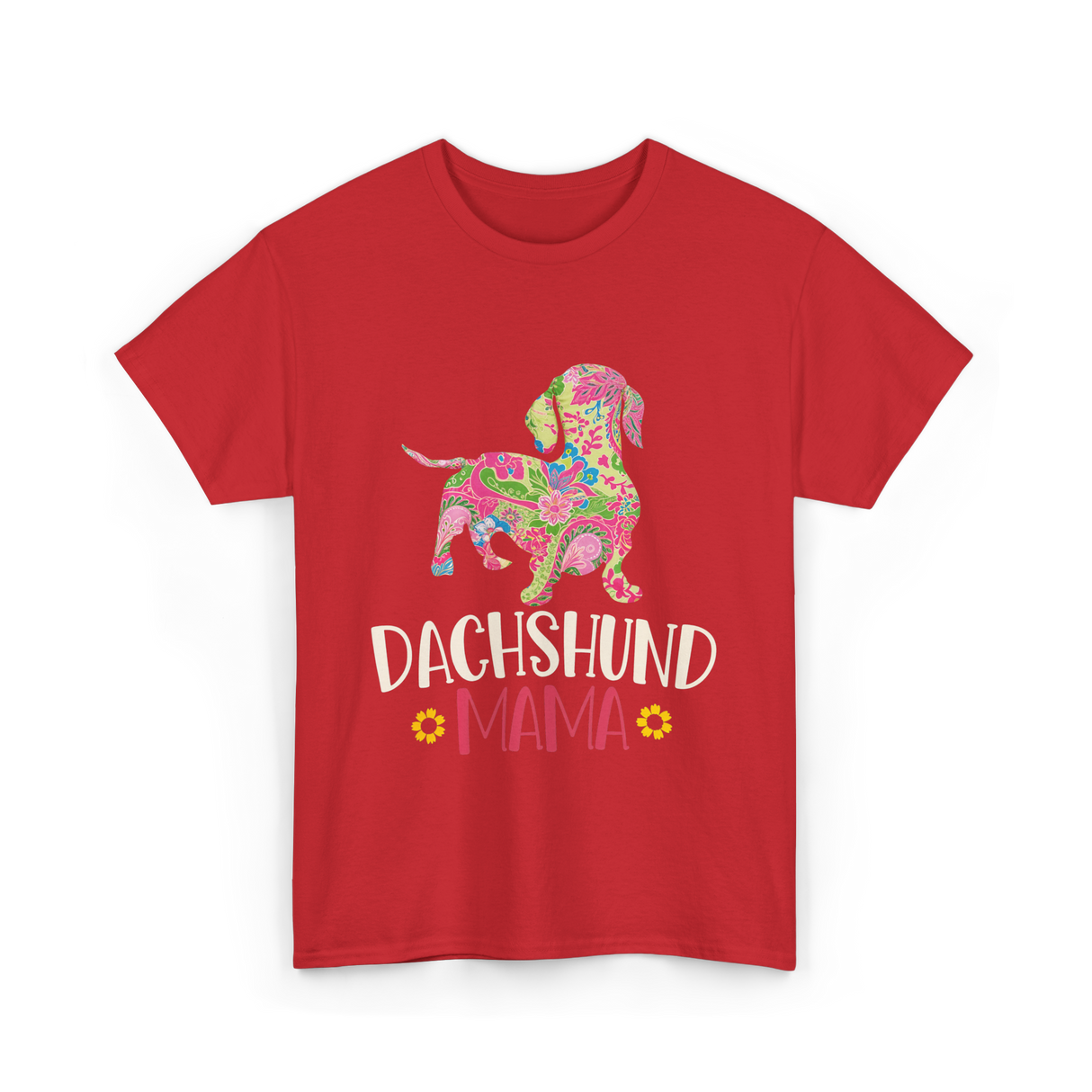 Dachshund Mama Dachshund Dog T-Shirt - Red