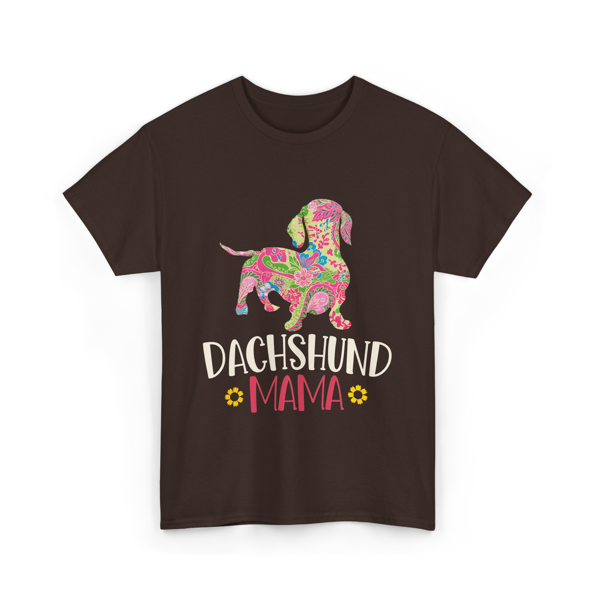 Dachshund Mama Dachshund Dog T-Shirt - Dark Chocolate