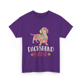 Dachshund Mama Dachshund Dog T-Shirt - Purple