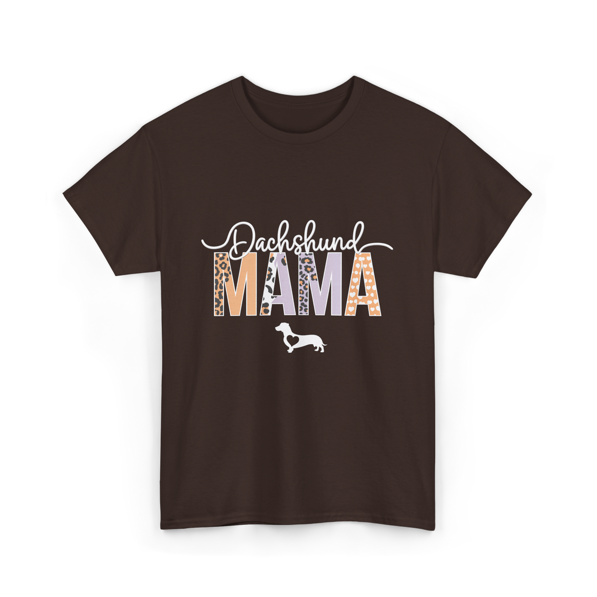 Dachshund Mama Dog Mama T-Shirt - Dark Chocolate