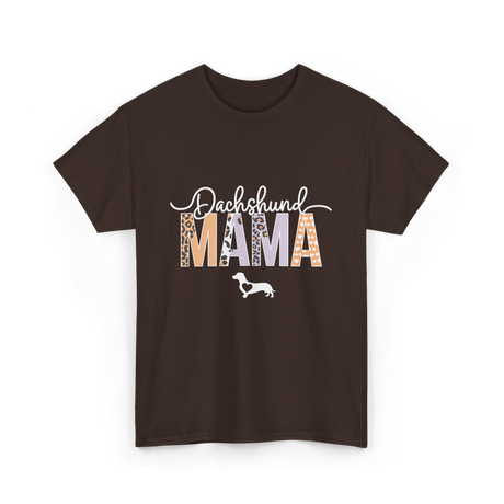 Dachshund Mama Dog Mama T-Shirt - Dark Chocolate