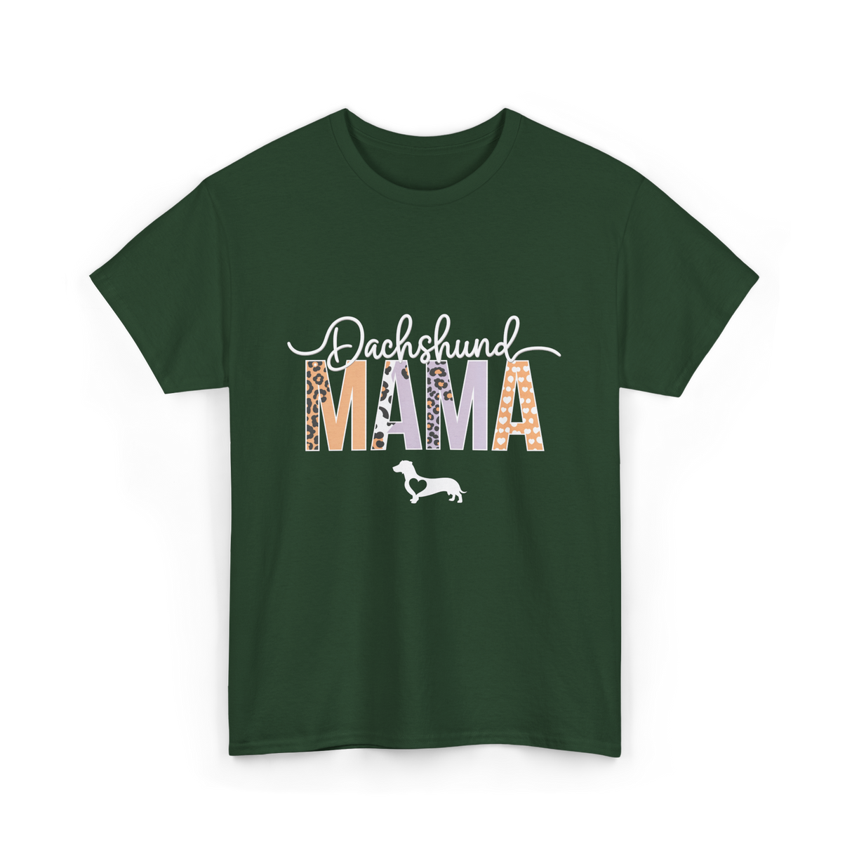 Dachshund Mama Dog Mama T-Shirt - Forest Green