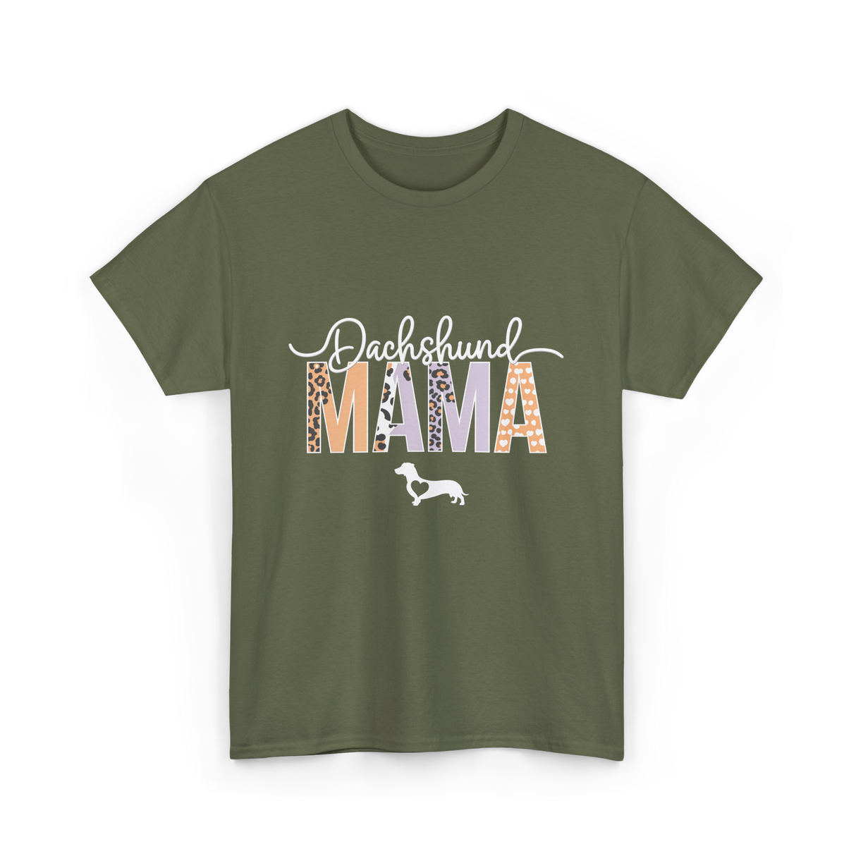 Dachshund Mama Dog Mama T-Shirt - Military Green