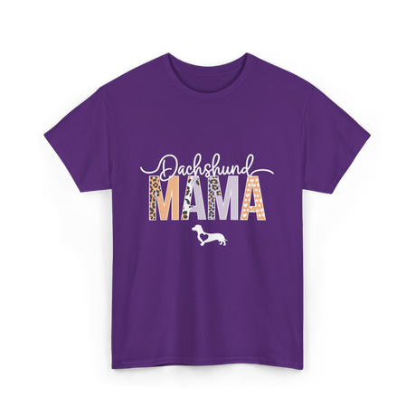 Dachshund Mama Dog Mama T-Shirt - Purple