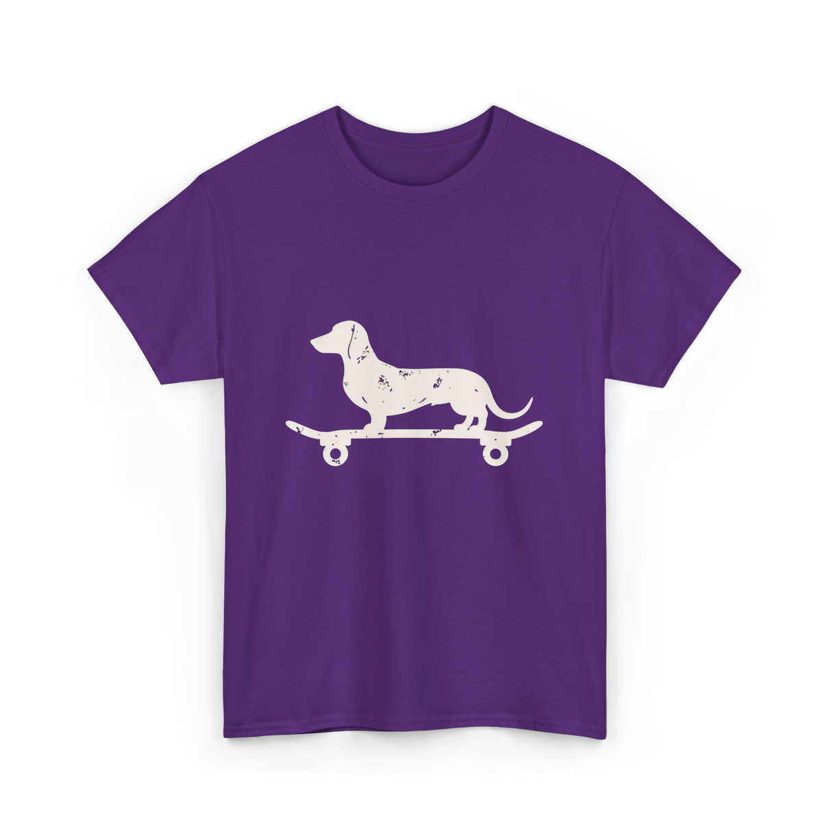 Dachshund on Skateboard Dachshund Dog T-Shirt - Purple