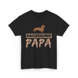 Dachshund Papa Dog Owner T-Shirt - Black