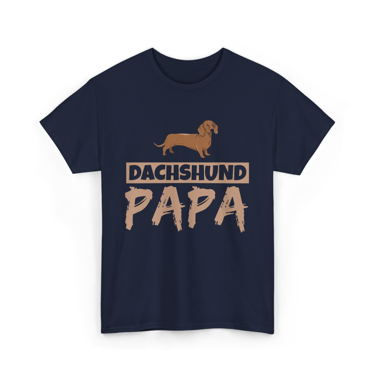 Dachshund Papa Dog Owner T-Shirt - Navy