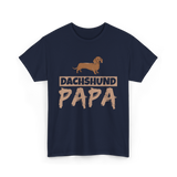 Dachshund Papa Dog Owner T-Shirt - Navy