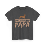 Dachshund Papa Dog Owner T-Shirt - Dark Heather