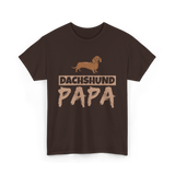 Dachshund Papa Dog Owner T-Shirt - Dark Chocolate