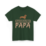 Dachshund Papa Dog Owner T-Shirt - Forest Green