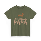 Dachshund Papa Dog Owner T-Shirt - Military Green