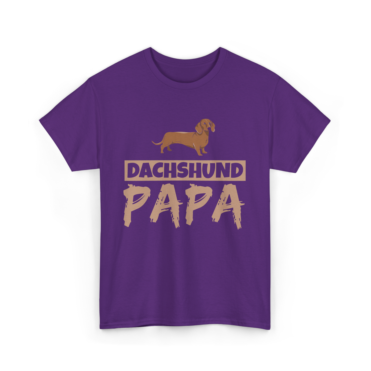 Dachshund Papa Dog Owner T-Shirt - Purple