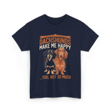 Dachshunds Make Dog Lover T-Shirt - Navy
