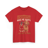 Dachshunds Make Dog Lover T-Shirt - Red