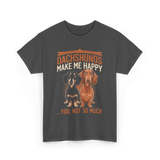 Dachshunds Make Dog Lover T-Shirt - Dark Heather