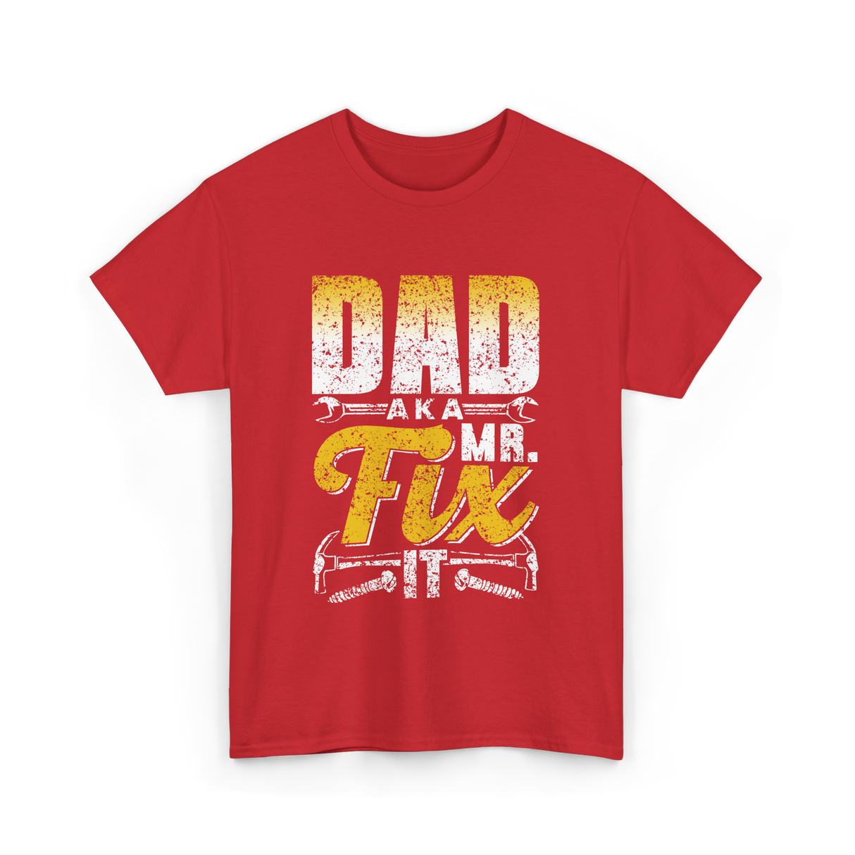 Dad Aka Mr Fix Handyman T-Shirt - Red