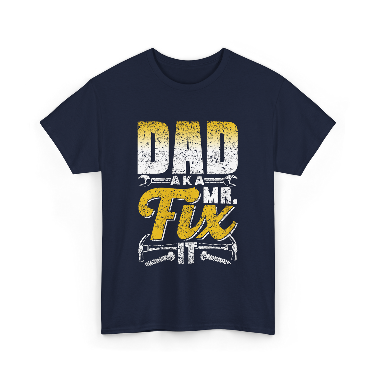 Dad Aka Mr Fix Handyman T-Shirt - Navy