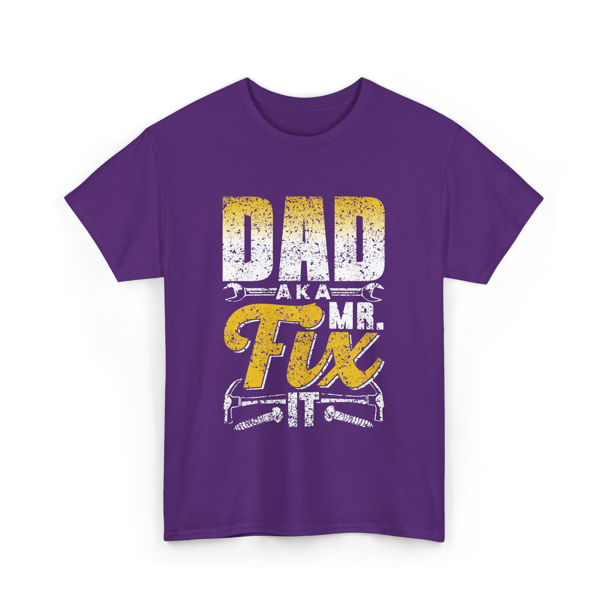 Dad Aka Mr Fix Handyman T-Shirt - Purple