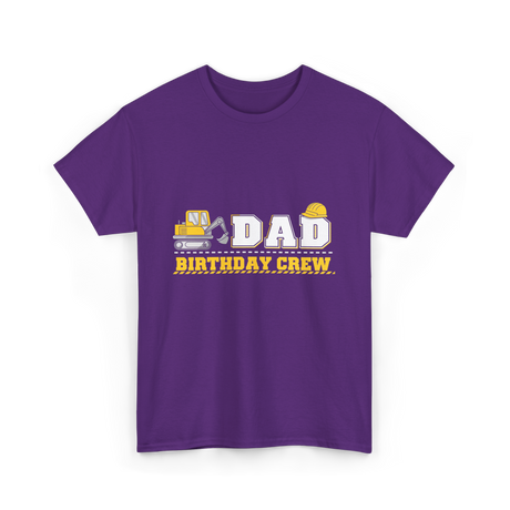 Dad Birthday Crew Birthday Party T-Shirt - Purple