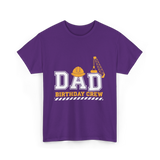 Dad Birthday Crew Construction T-Shirt - Purple