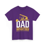 Dad Birthday Crew Construction T-Shirt - Purple