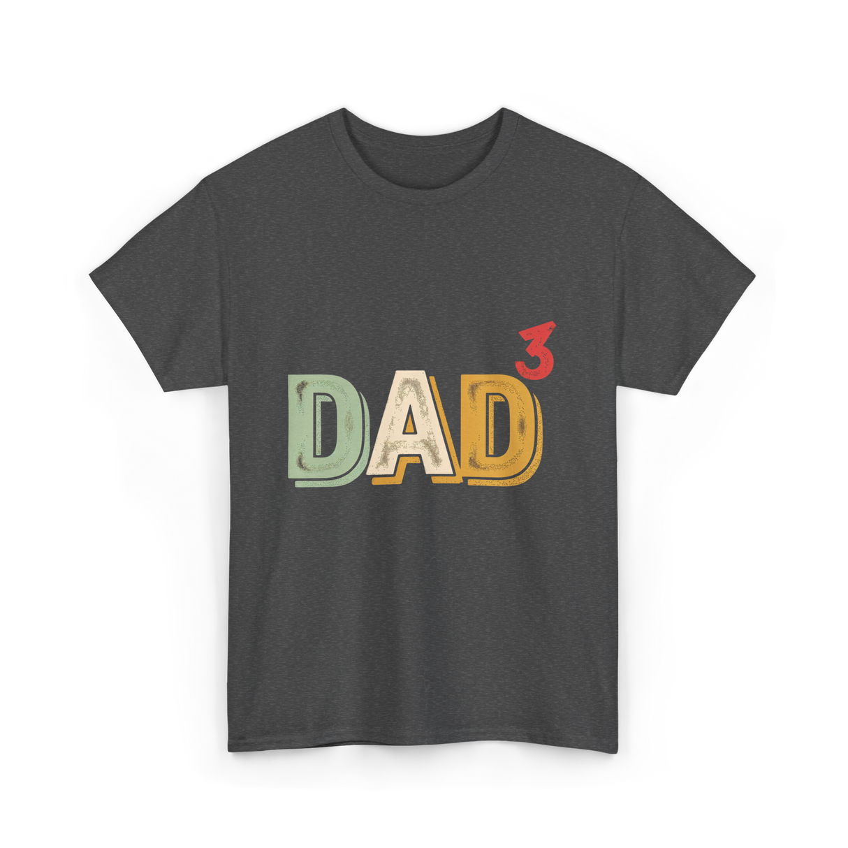 Dad Cubed Dad Men T-Shirt - Dark Heather