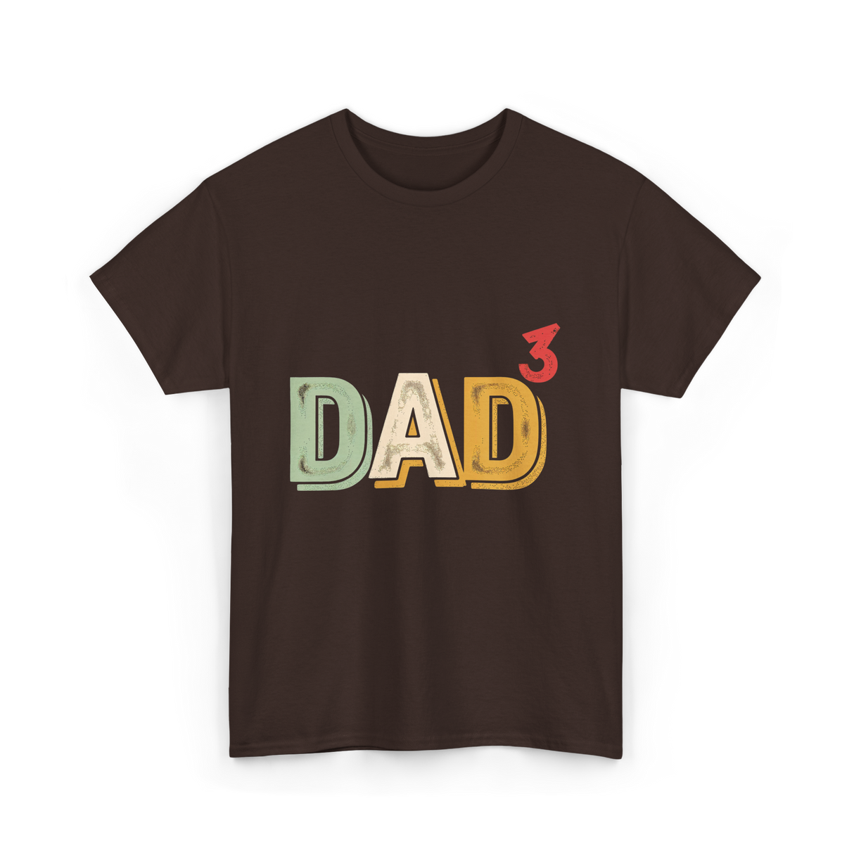 Dad Cubed Dad Men T-Shirt - Dark Chocolate