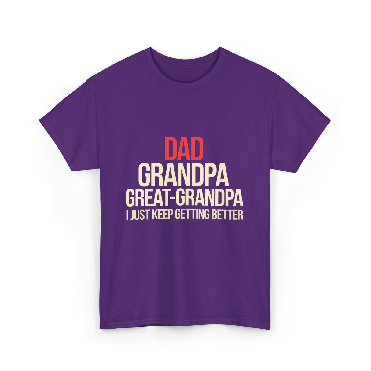 Dad Grandpa Great-Grandpa T-Shirt - Purple