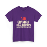 Dad Grandpa Great-Grandpa T-Shirt - Purple