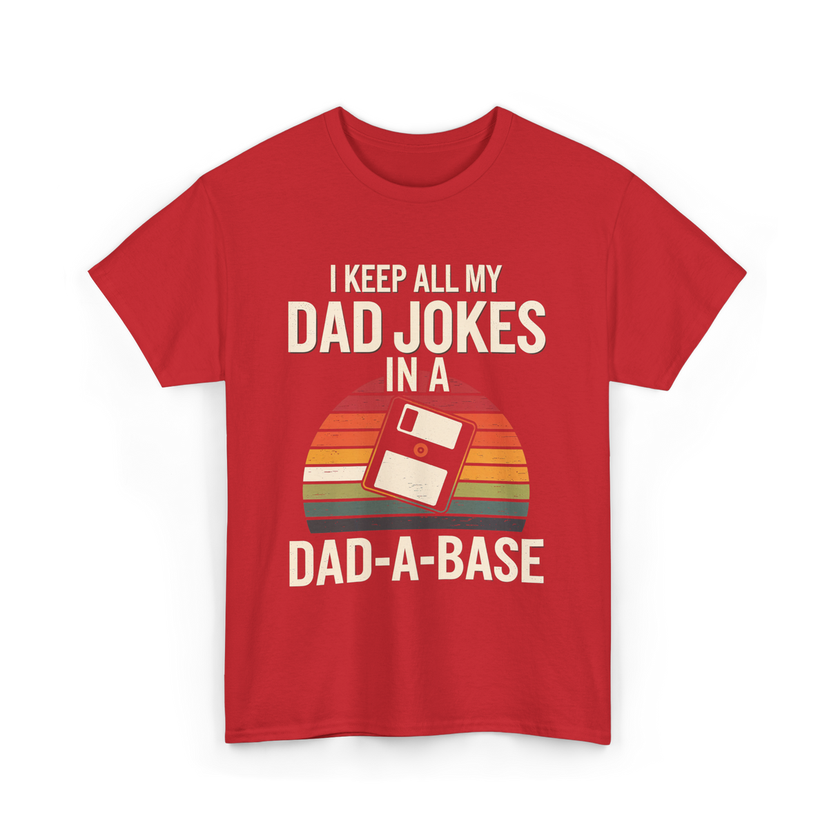 Dad Jokes Dad-a-base T-Shirt - Red