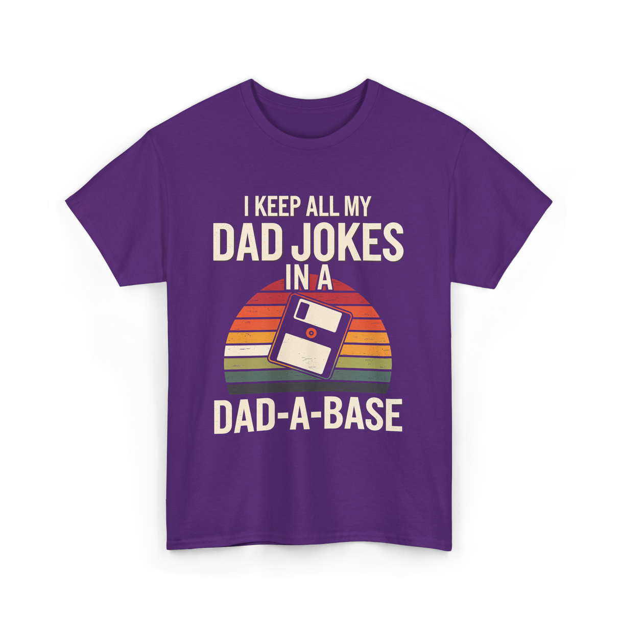 Dad Jokes Dad-a-base T-Shirt - Purple