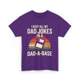 Dad Jokes Dad-a-base T-Shirt - Purple