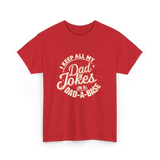 Dad Jokes Dad A Base T-Shirt - Red