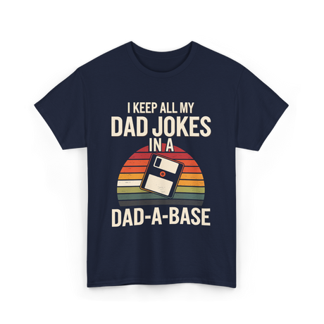 Dad Jokes Dad-a-base T-Shirt - Navy