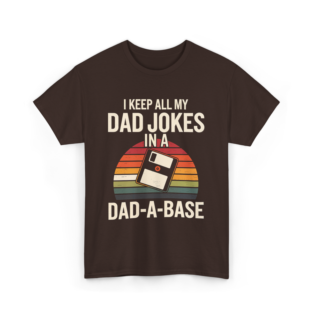 Dad Jokes Dad-a-base T-Shirt - Dark Chocolate