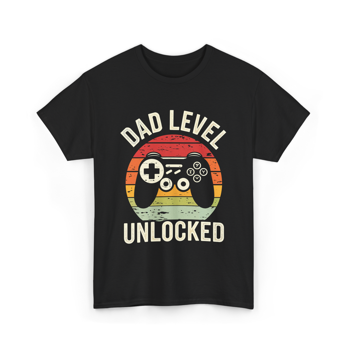 Dad Level Unlocked Gaming T-Shirt - Black