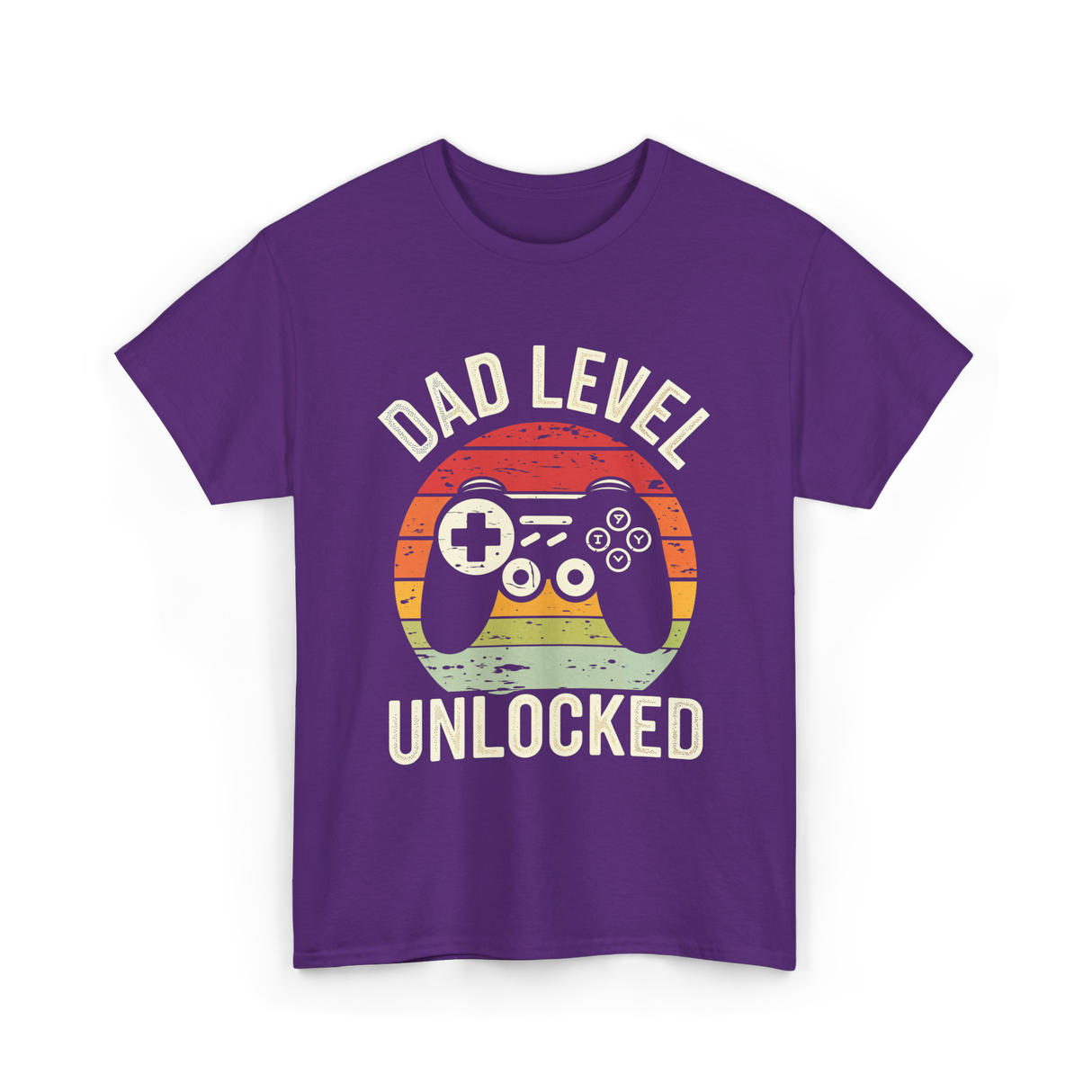 Dad Level Unlocked Gaming T-Shirt - Purple