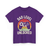 Dad Level Unlocked Gaming T-Shirt - Purple