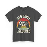 Dad Level Unlocked Gaming T-Shirt - Dark Heather