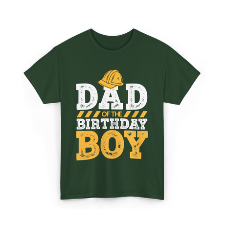 Dad of the Birthday Boy Celebration T-Shirt - Forest Green