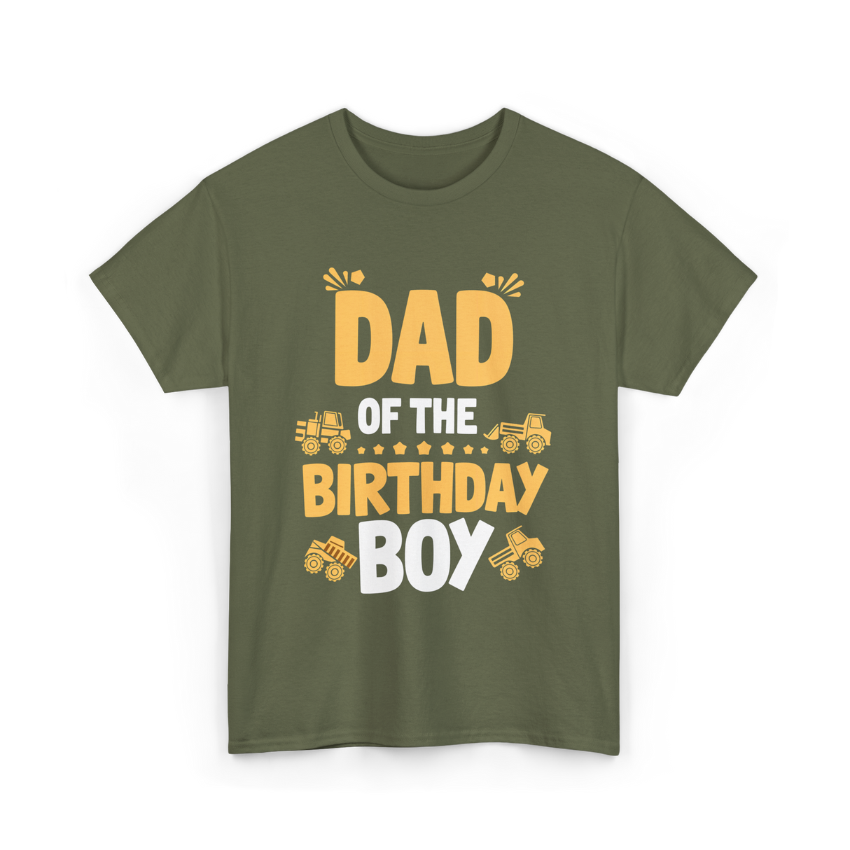 Dad of the Birthday Boy Party T-Shirt - Military Green