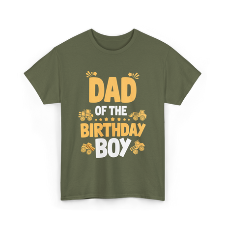 Dad of the Birthday Boy Party T-Shirt - Military Green