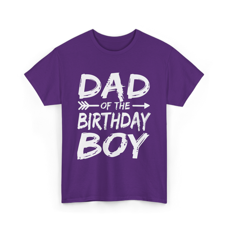 Dad of the Birthday Boy Party T-Shirt - Purple