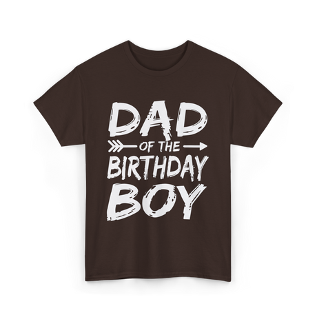 Dad of the Birthday Boy Party T-Shirt - Dark Chocolate