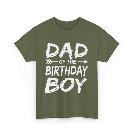 Dad of the Birthday Boy Party T-Shirt - Military Green