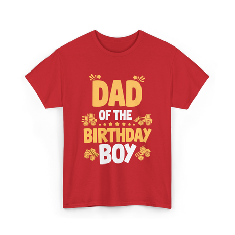 Dad of the Birthday Boy Party T-Shirt - Red