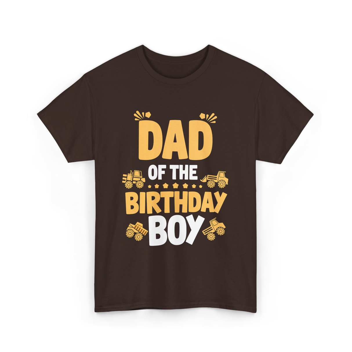 Dad of the Birthday Boy Party T-Shirt - Dark Chocolate