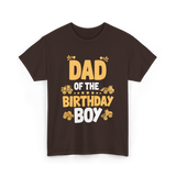 Dad of the Birthday Boy Party T-Shirt - Dark Chocolate